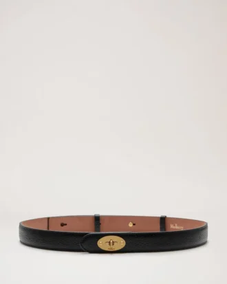 Thin Darley Belt Black Natural Grain Leather Darley