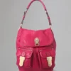 Tillie Drawstring Shoulder Pre-Loved Foxglove Pink Croc Nappa Tillie Drawstring Shoulder Pre-Loved Foxglove Pink Croc Nappa