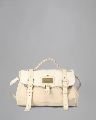 Travel Day Bag Pre-Loved Marshmallow White Mixed Material-Hairc