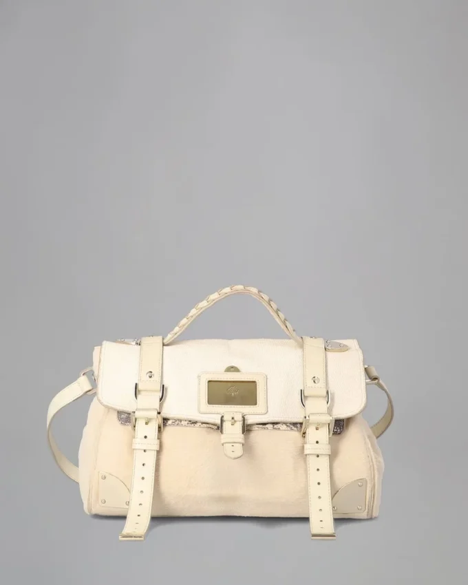 Travel Day Bag Pre-Loved Marshmallow White Mixed Material-Hairc Travel Day Bag Pre-Loved Marshmallow White Mixed Material-Hairc