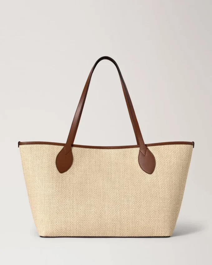 Tree Tote – Raffia Ecru & Bright Oak Raffia & Leather Trim Tree Tote – Raffia Ecru & Bright Oak Raffia & Leather Trim