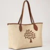 Tree Tote – Raffia Ecru & Bright Oak Raffia & Leather Trim Tree Tote – Raffia Ecru & Bright Oak Raffia & Leather Trim
