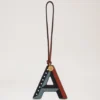 Tri-Colour Leather Keyring – a Black Silky Calf Tri-Colour Leather Keyring – a Black Silky Calf