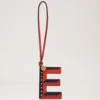 Tri-Colour Leather Keyring – E Midnight Silky Calf Tri-Colour Leather Keyring – E Midnight Silky Calf