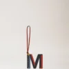 Tri-Colour Leather Keyring – M Black Silky Calf Tri-Colour Leather Keyring – M Black Silky Calf