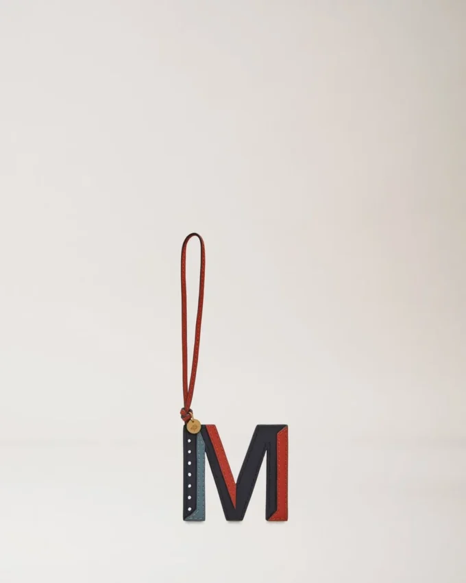 Tri-Colour Leather Keyring – M Black Silky Calf Tri-Colour Leather Keyring – M Black Silky Calf