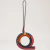 Tri-Colour Leather Keyring – Q Midnight Silky Calf Tri-Colour Leather Keyring – Q Midnight Silky Calf