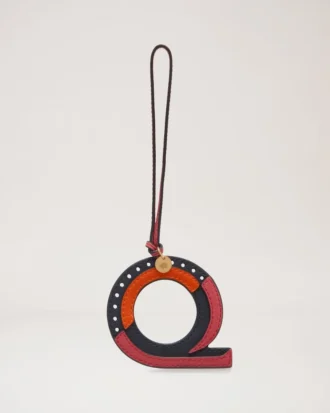 Tri-Colour Leather Keyring – Q Midnight Silky Calf