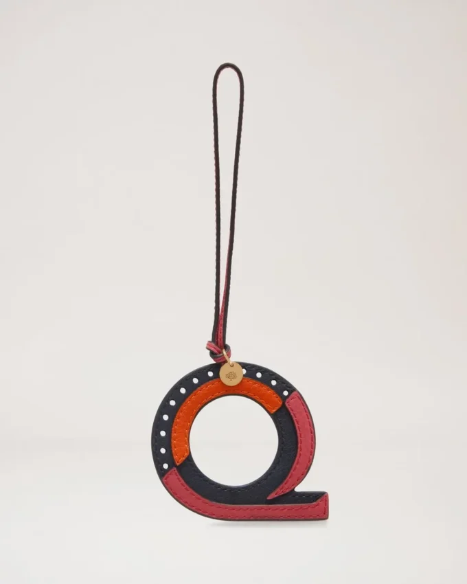 Tri-Colour Leather Keyring – Q Midnight Silky Calf Tri-Colour Leather Keyring – Q Midnight Silky Calf
