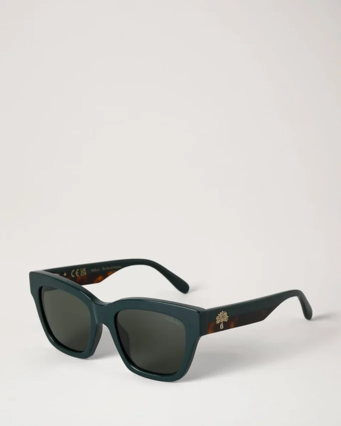 Vera Sunglasses Mulberry Green & Tortoiseshell Bio Acetate Vera Sunglasses Mulberry Green & Tortoiseshell Bio Acetate
