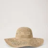 Wide Brim Raffia Hat Beige 100% Paper Raffia Summer Edit Wide Brim Raffia Hat Beige 100% Paper Raffia Summer Edit