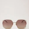 Willow Sunglasses Gold & Teak Metal Sunglasses Willow Sunglasses Gold & Teak Metal Sunglasses