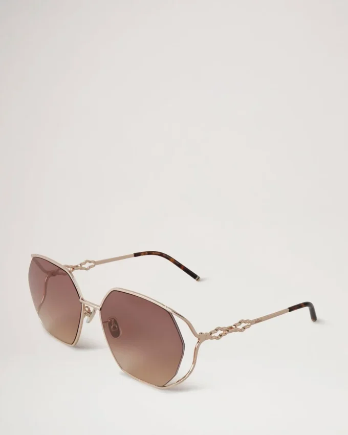 Willow Sunglasses Gold & Teak Metal Sunglasses Willow Sunglasses Gold & Teak Metal Sunglasses
