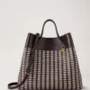 Woven Tote Ebony & Eggshell Woven Leather Gifts for Her Woven Tote Ebony & Eggshell Woven Leather Gifts for Her