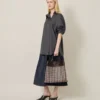 Woven Tote Ebony & Eggshell Woven Leather Gifts for Her Woven Tote Ebony & Eggshell Woven Leather Gifts for Her
