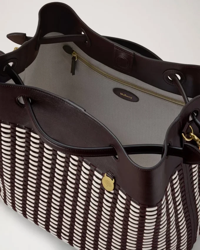Woven Tote Ebony & Eggshell Woven Leather Gifts for Her Woven Tote Ebony & Eggshell Woven Leather Gifts for Her