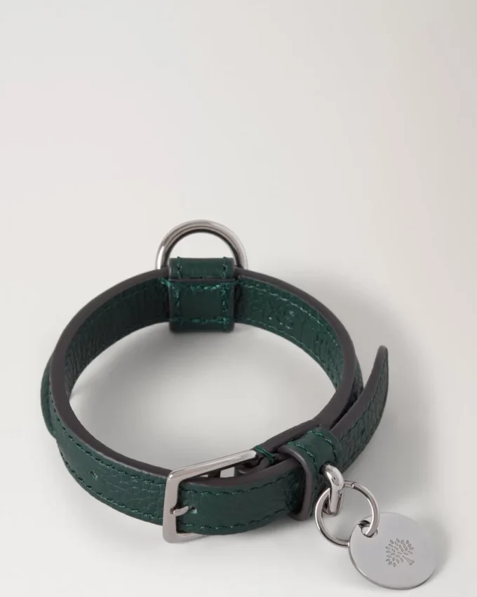 Xs Leather Dog Collar Mulberry Green Small Classic Grain Xs Leather Dog Collar Mulberry Green Small Classic Grain