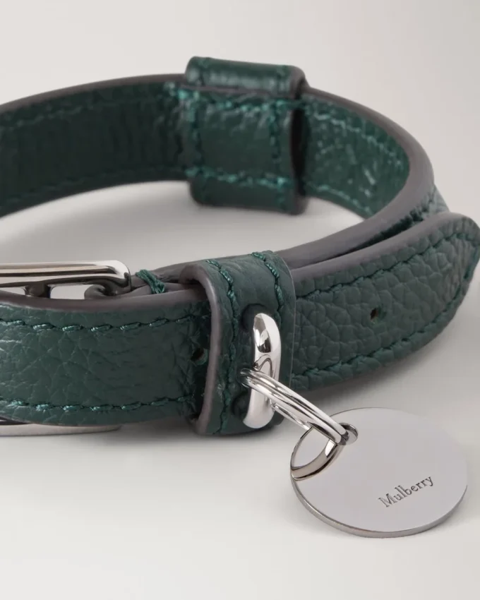 Xs Leather Dog Collar Mulberry Green Small Classic Grain Xs Leather Dog Collar Mulberry Green Small Classic Grain