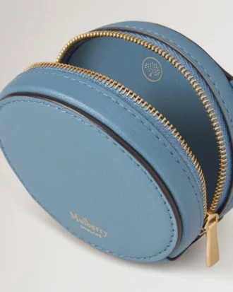 Zipped Case Keyring Brighton Blue Micro Classic Grain