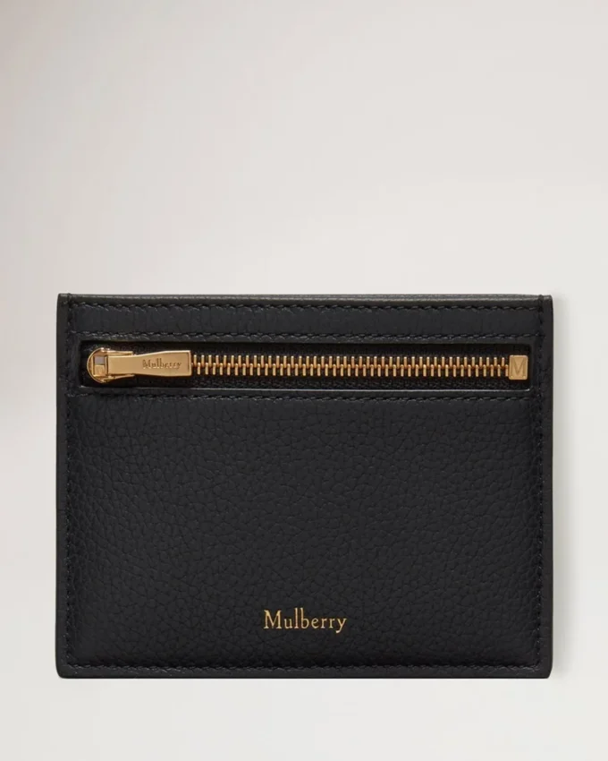 Zipped Credit Card Slip Black Small Classic Grain Zipped Credit Card Slip Black Small Classic Grain