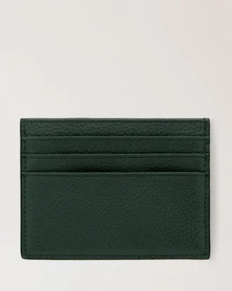 Zipped Credit Card Slip Mulberry Green Small Classic Grain